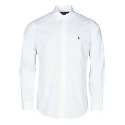 Polo Ralph Lauren CHEMISE AJUSTEE EN POPLINE DE COTON COL BOUTONNE LOGO PONY PLAY men's Long sle