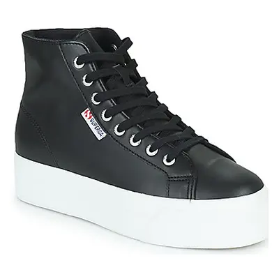 Superga 2730 HI TOP NAPPA women's Shoes (High-top Trainers) in Black