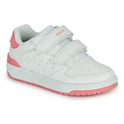 Geox J WASHIBA GIRL girls's Children's Shoes (Trainers) in White