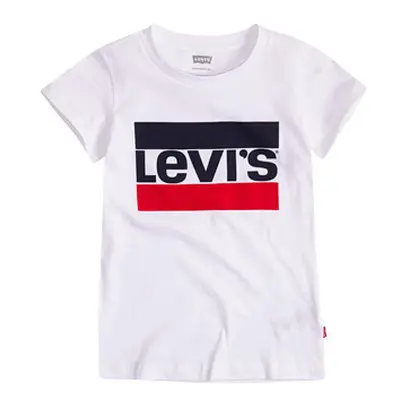 Levis SPORTSWEAR LOGO TEE girls's Children's T shirt in White