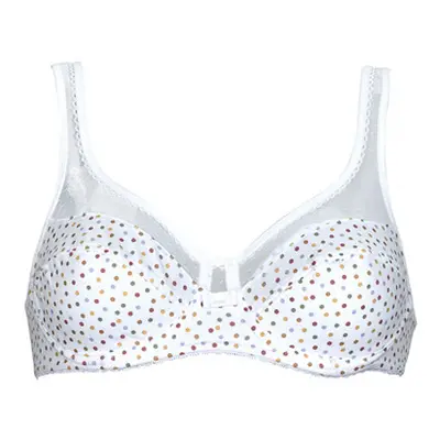 DIM GENEROUS COTON BIO women's Underwire bras in White