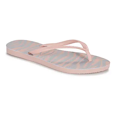 Havaianas SLIM ANIMALS GLITTER women's Flip flops / Sandals (Shoes) in Pink