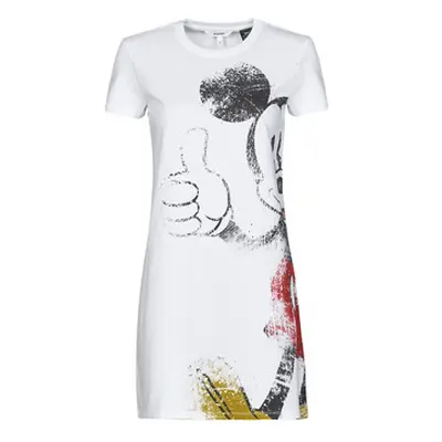 Desigual VEST_MY MICKEY women's Dress in White