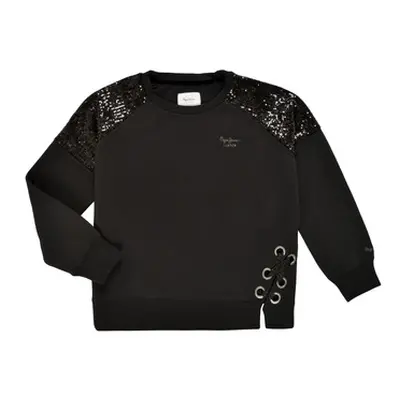 Pepe jeans ELENA girls's Children's Sweatshirt in Black