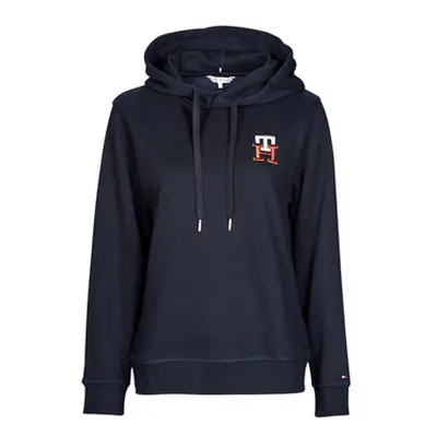 Tommy Hilfiger REG MONOGRAM EMB HOODIE LS women's Sweatshirt in Marine