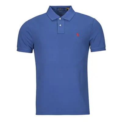 Polo Ralph Lauren POLO COUPE DROITE EN COTON BASIC MESH men's Polo shirt in Blue