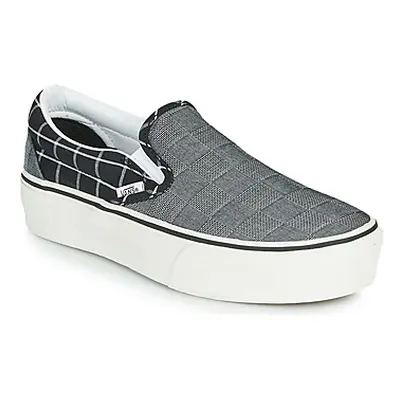 Vans CLASSIC SLIP-ON PLATFORM women's Slip-ons (Shoes) in Grey