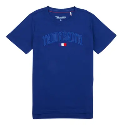 Teddy Smith TEVEN MC JR boys's Children's T shirt in Blue