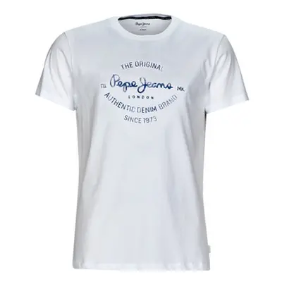 Pepe jeans RIGLEY men's T shirt in White