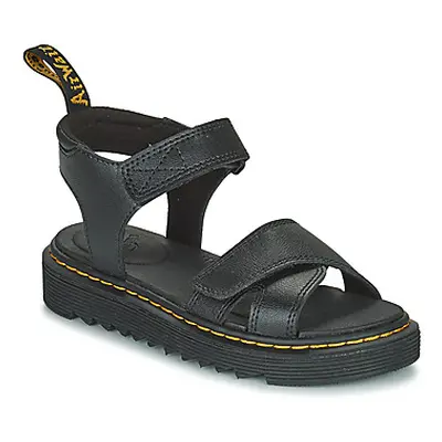 Dr. Martens Vossie J Black T Lamper girls's Children's Sandals in Black