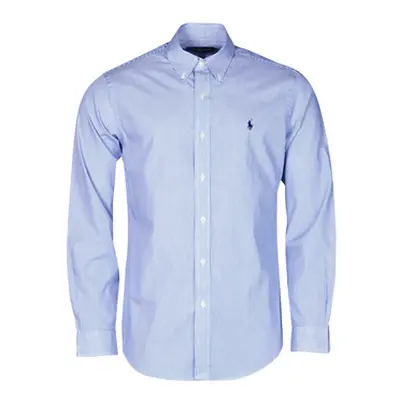 Polo Ralph Lauren CHEMISE AJUSTEE EN POPLINE DE COTON COL BOUTONNE LOGO PONY PLAY men's Long sle