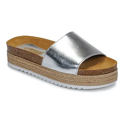 So Size JITRUNE women's Mules / Casual Shoes in Silver