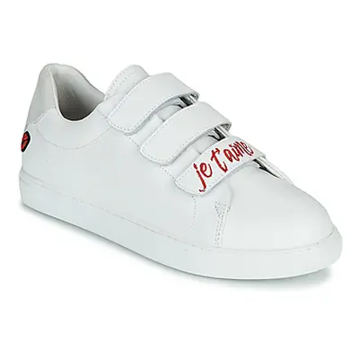 Bons baisers de Paname EDITH JE T'AIME women's Shoes (Trainers) in White