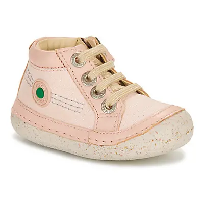 Kickers SONISTREET girls's Children's Shoes (High-top Trainers) in Pink