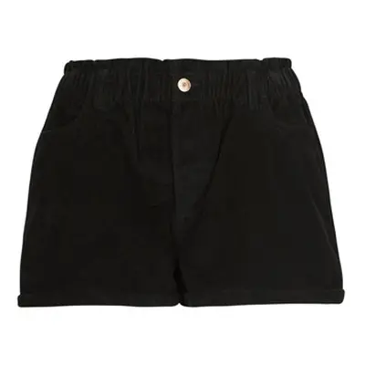 Only ONLCUBA-FLORA HW PB CORD SHORTS PNT women's Shorts in Black