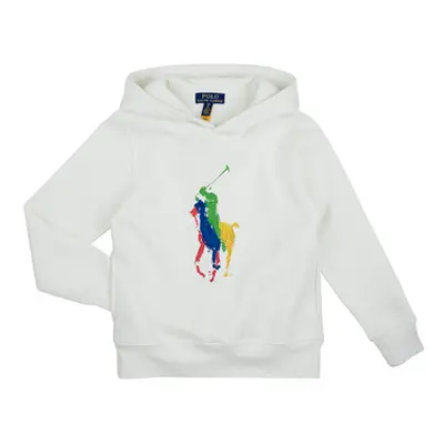 Polo Ralph Lauren PO HOOD-KNIT SHIRTS-SWEATSHIRT girls's Children's Sweatshirt in White