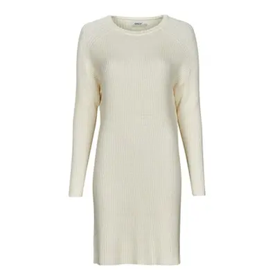 Only ONLFIA KATIA L/S DRESS CC KNT women's Dress in White