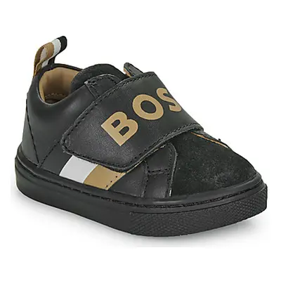 BOSS J09202 boys's Children's Shoes (Trainers) in Black