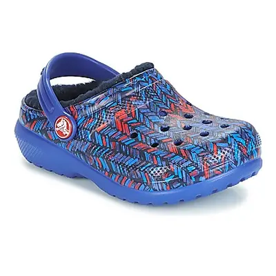 Crocs CLASSIC LINED GRAPHIC CLOG K boys's Children's Clogs (Shoes) in Blue