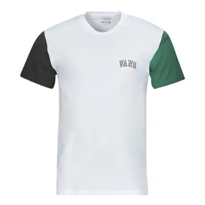 Vans COLORBLOCK VARSITY SS TEE men's T shirt in White