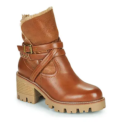 Refresh 170371-CAMEL women's Low Ankle Boots in Brown