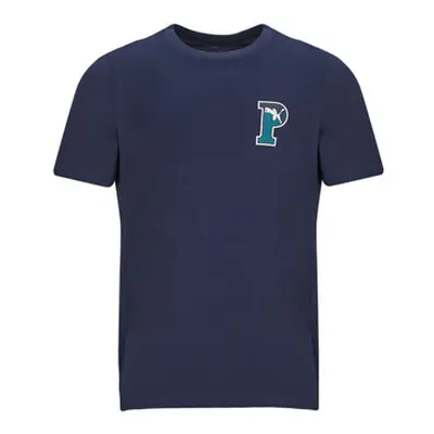 Puma PUMA SQUAD BADGE TEE men's T shirt in Marine