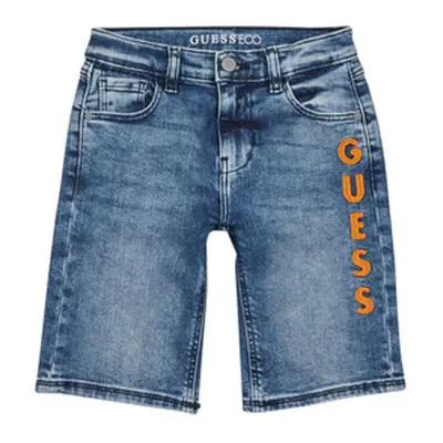 Guess DENIM SHORT boys's Children's shorts in Blue