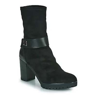 Otess / Zoï 12600-LICRA-ANIL-NOIR women's Low Ankle Boots in Black