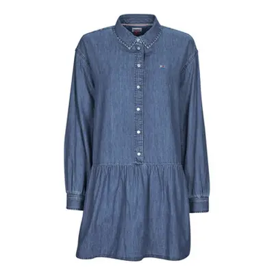 Tommy Jeans TJW CHAMBRAY SHIRT DRESS women's Dress in Blue