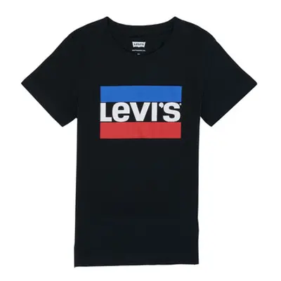 Levis SPORTSWEAR LOGO TEE boys's Children's T shirt in Black