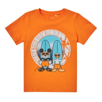 Name it NMMMICKEY MICAH boys's Children's T shirt in Orange