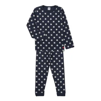 Petit Bateau FREROT girls's Sleepsuits in Marine