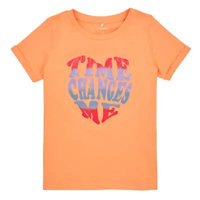 Name it NKFTATIANNA SS TOP girls's Children's T shirt in Orange