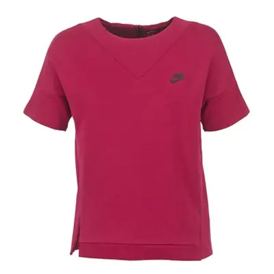 Nike TECH FLEECE CREW women's Sweatshirt in Bordeaux