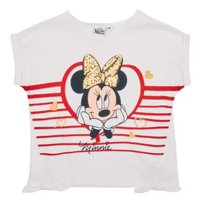 TEAM HEROES T-SHIRT MINNIE girls's Children's T shirt in White