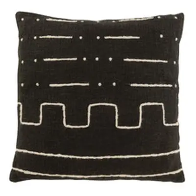 J-line COUSSIN DESSIN GRAPH 1 COT NOI (45x45x1cm) 's Pillows in Black