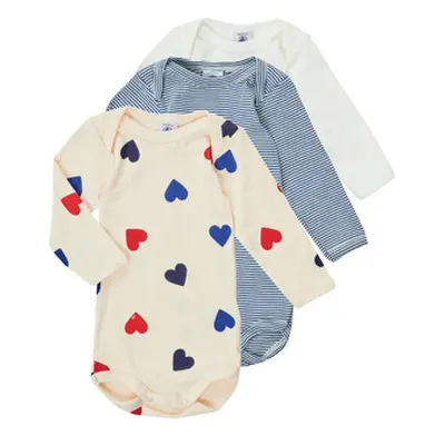 Petit Bateau LOT 3 BODY girls's Sleepsuits in Multicolour