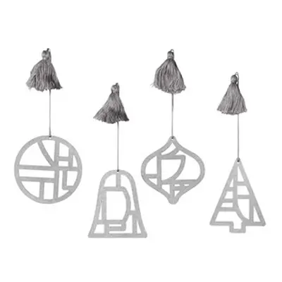 Broste Copenhagen FILI X4 's Christmas decorations in Silver