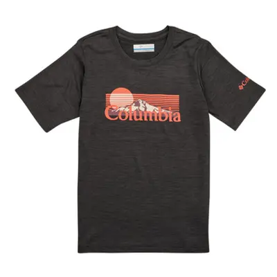 Columbia Mount Echo Short Sleeve Graphic Shirt boys's Children's T shirt in Grey