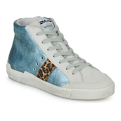 Meline NKC1151 women's Shoes (High-top Trainers) in Blue