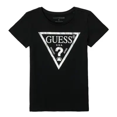 Guess HABILLA girls's Children's T shirt in Black