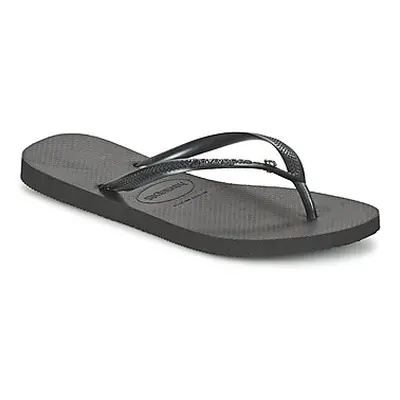 Havaianas SLIM CRYSTAL GLAMOUR women's Flip flops / Sandals (Shoes) in Black