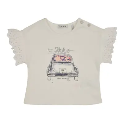 Ikks XW10020 girls's Children's T shirt in White