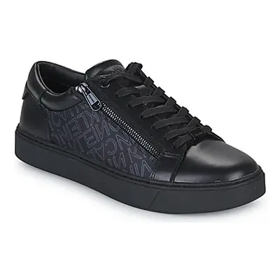 Calvin Klein Jeans LOW TOP LACE UP W/ZIP MONO men's Shoes (Trainers) in Black