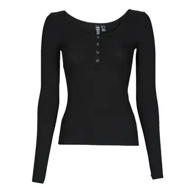 Pieces PCKITTE LS TOP women's in Black