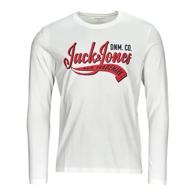 Jack & Jones JJELOGO TEE LS O-NECK 2 COL AW23 SN men's in White