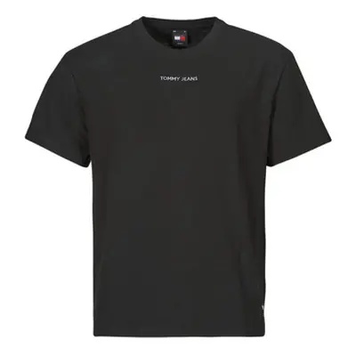 Tommy Jeans TJM REG S NEW CLASSICSTEE EXT men's T shirt in Black