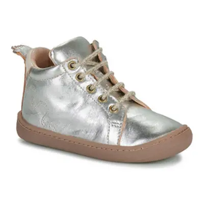 Easy Peasy MY FLEXOO LACET girls's Children's Shoes (High-top Trainers) in Silver