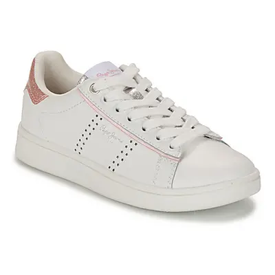 Pepe jeans PLAYER NIGHT G girls's Children's Shoes (Trainers) in White