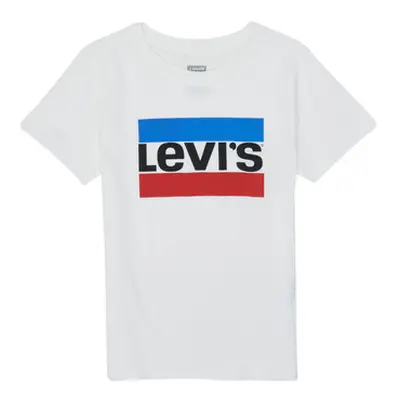 Levis SPORTSWEAR LOGO TEE boys's Children's T shirt in White